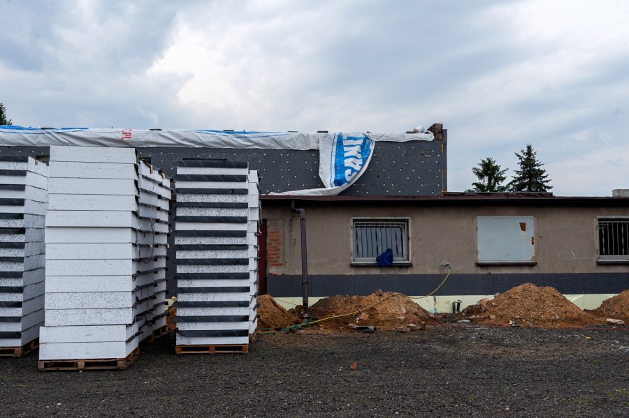 Trwają prace termomodernizacyjne w budynku OSP Sucha Góra w Bytomiu