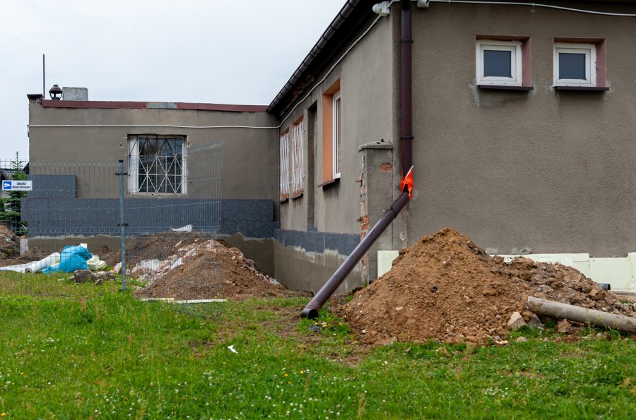 Trwają prace termomodernizacyjne w budynku OSP Sucha Góra w Bytomiu