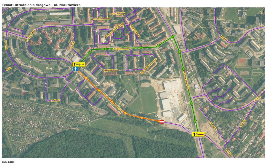 Uwaga kierowcy! Ruszają prace na ul. Narutowicza w Stroszku