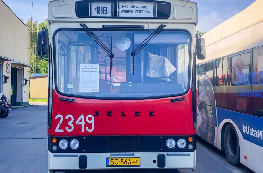 Czerwony Autobus na ulicach Sosnowca