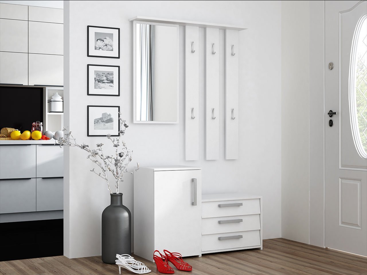 Nowoczesny przedpokój - meble, dodatki i aranżacje