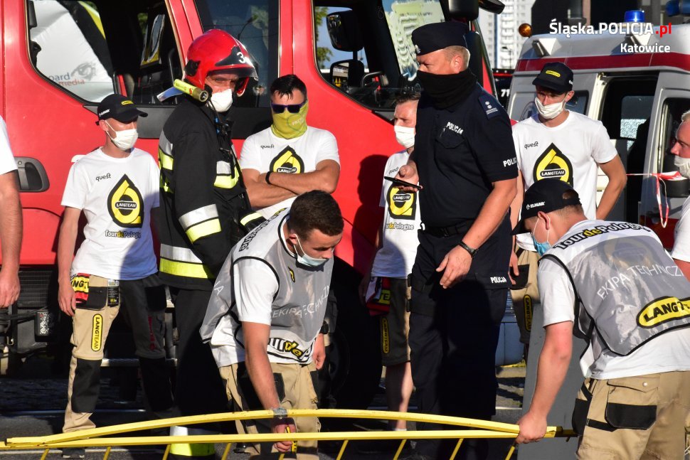 Policjanci zabezpieczali "Tour de Pologne" w Katowicach