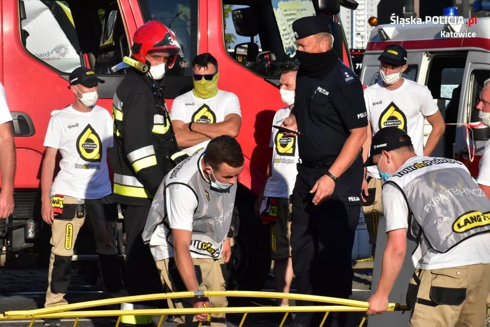 Policjanci zabezpieczali "Tour de Pologne" w Katowicach