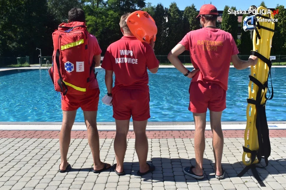 Wizyta policjantów na kąpielisku "Rolna" w ramach akcji profilaktycznej