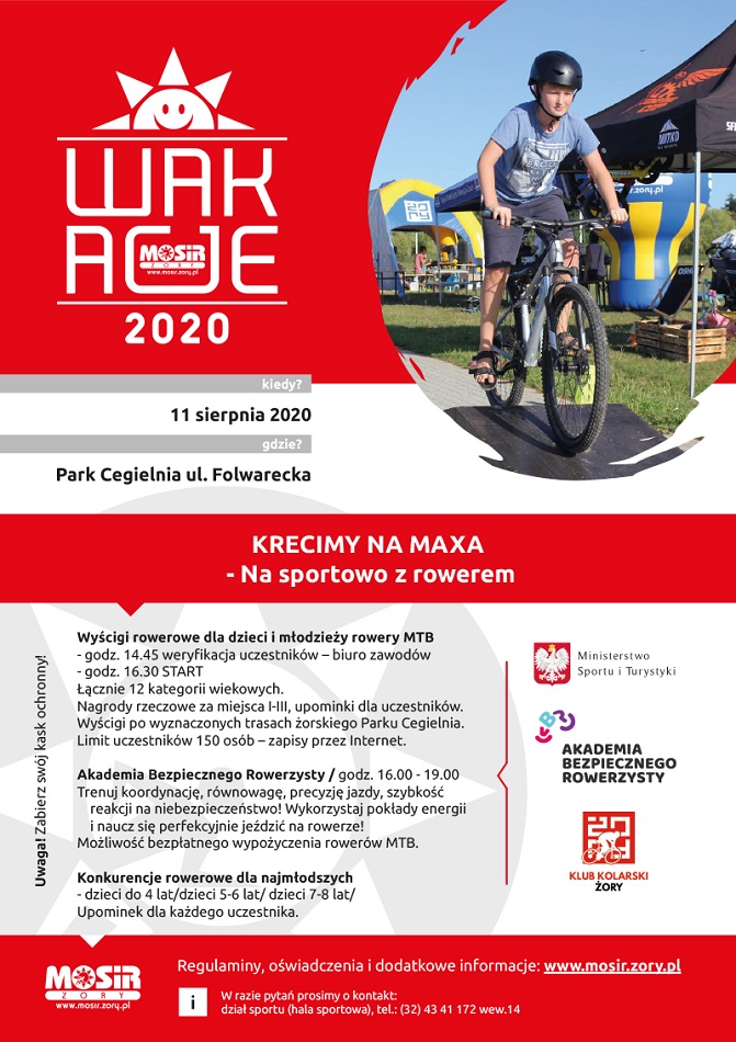 MOSiR: Wakacje w mieście 2020 - na sportowo z rowerem