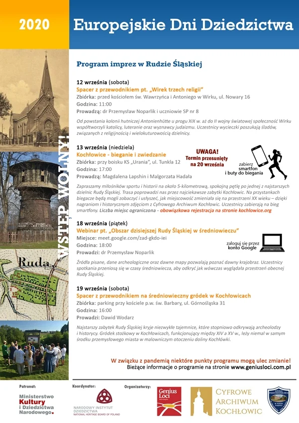 Europejskie Dni Dziedzictwa 2020