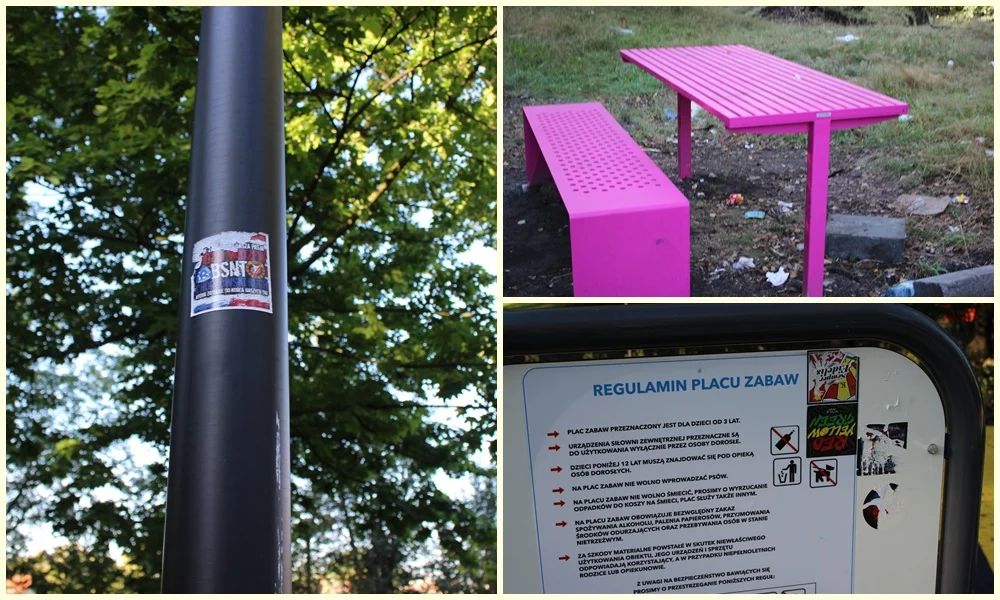 Zniszczony skwer Tuwima 6