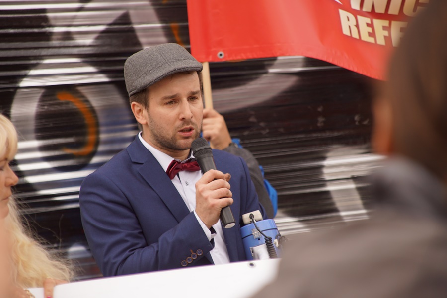 Protest przeciwko m.in. noszeniu maseczek 4