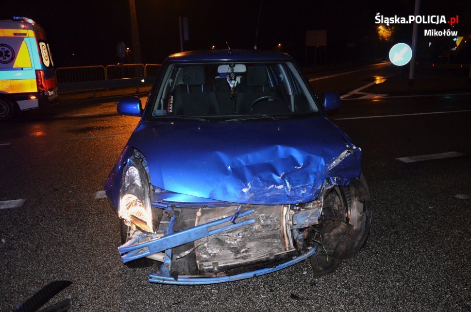 Przejechał na czerwonym i spowodował poważną kolizję