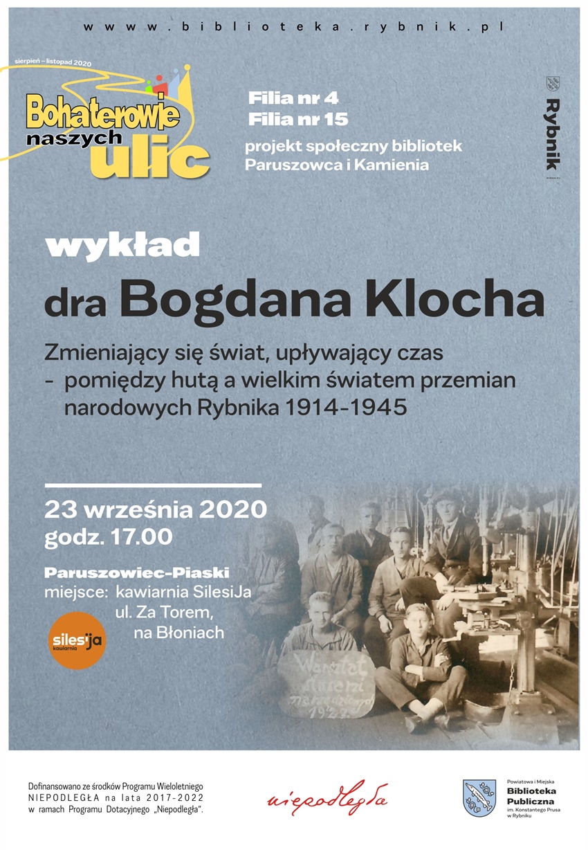 Mieszkańcy poznają bohaterów swoich ulic: wykłady historyczne dra Klocha - 23 i 24.09