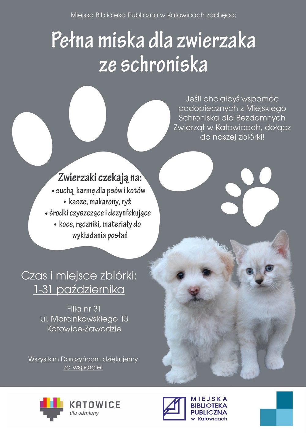 Weź udział w zbiórce "Pełna miska dla zwierzaka ze schroniska"!