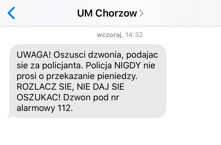 Policjanci ostrzegają przed oszustami - tym razem za pomocą wiadomości SMS
