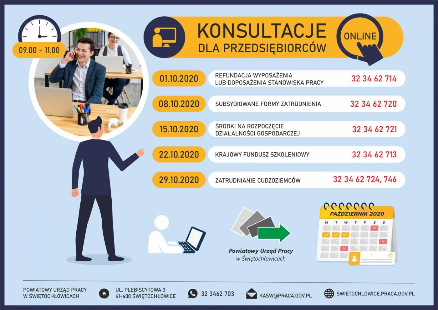 Konsultacje telefoniczne dla świętochłowickich przedsiębiorców