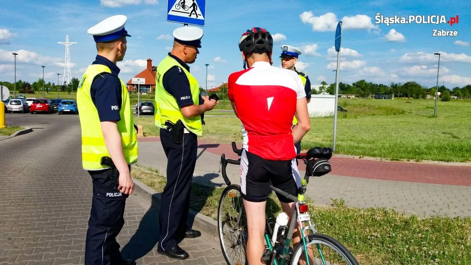 Drogówka prowadziła działania "Rower" na zabrzańskich drogach