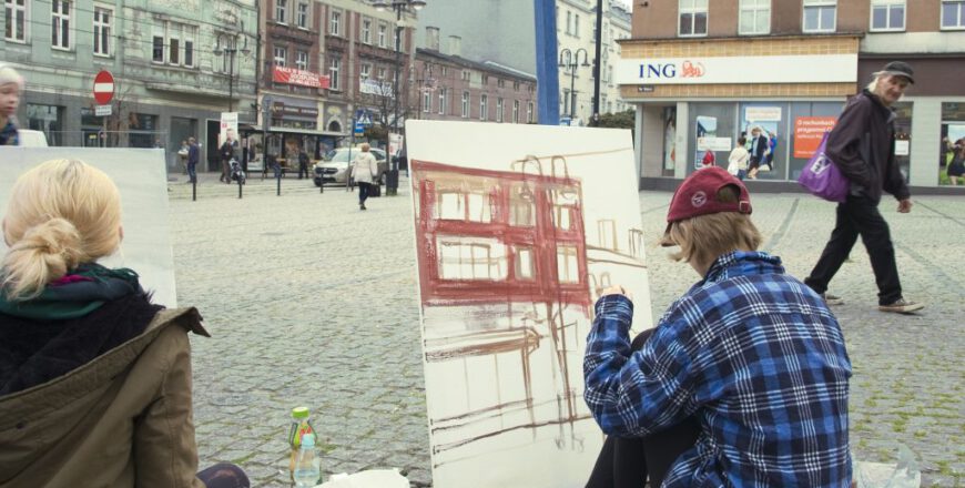 Plener malarski zabrzańskiej Szkoły Plastycznej