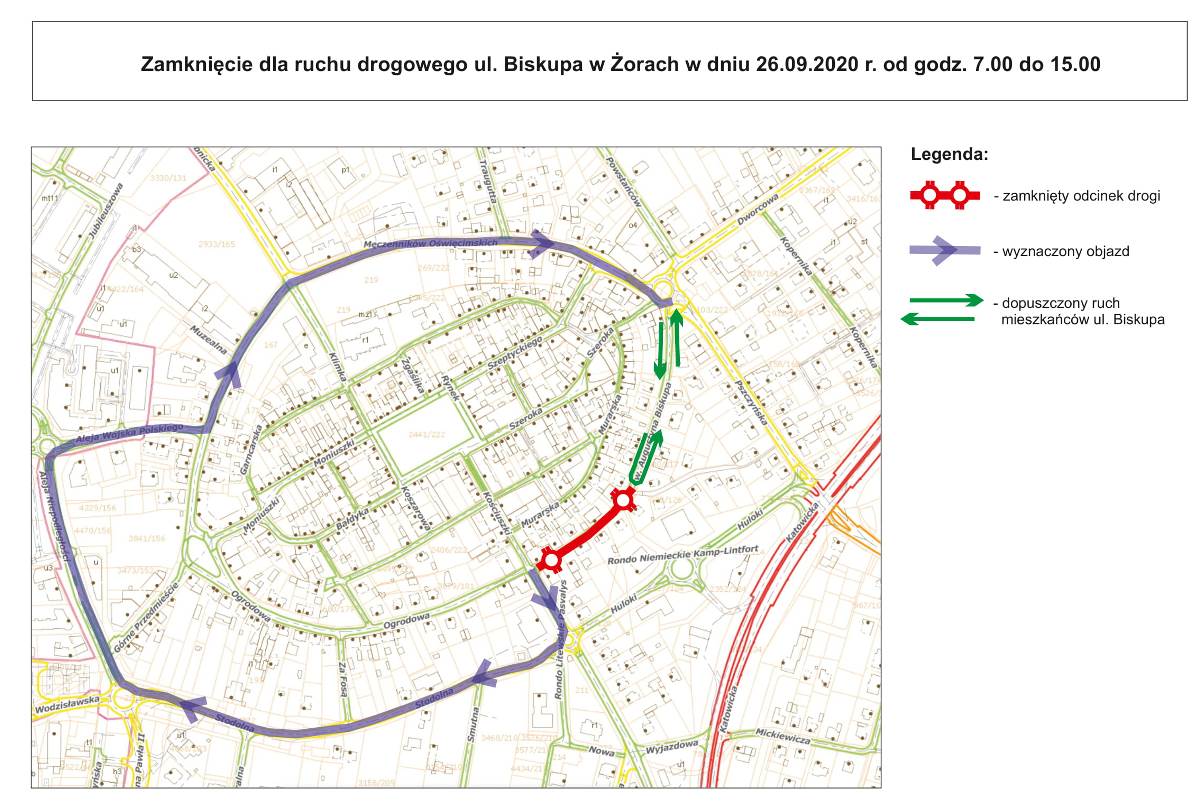 Żory: Ulica Biskupa będzie częściowo zamknięta!