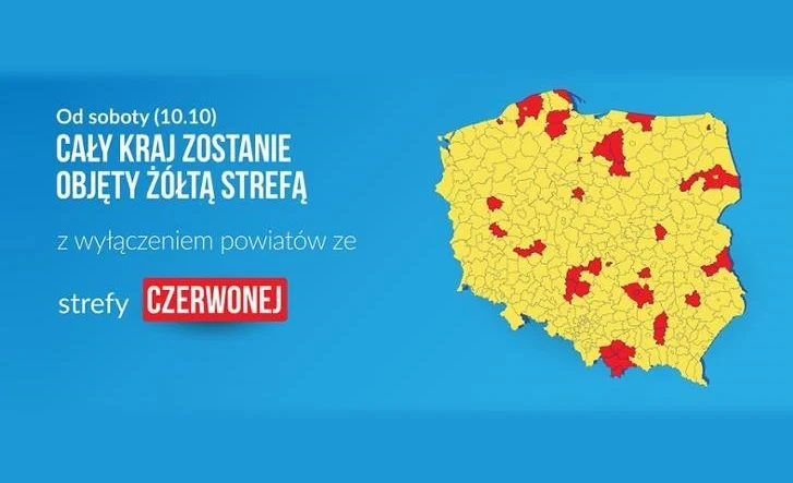 Cała Polska od soboty w żółtej strefie. Jakich zasad należy przestrzegać?