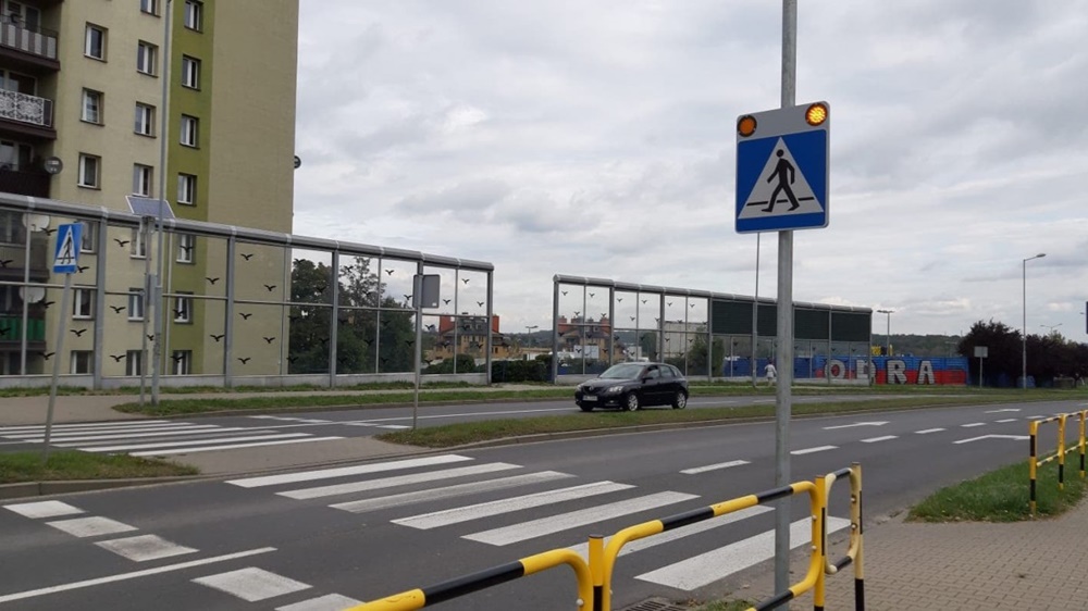 Interaktywne przejście dla pieszych na ulicy 26 Marca