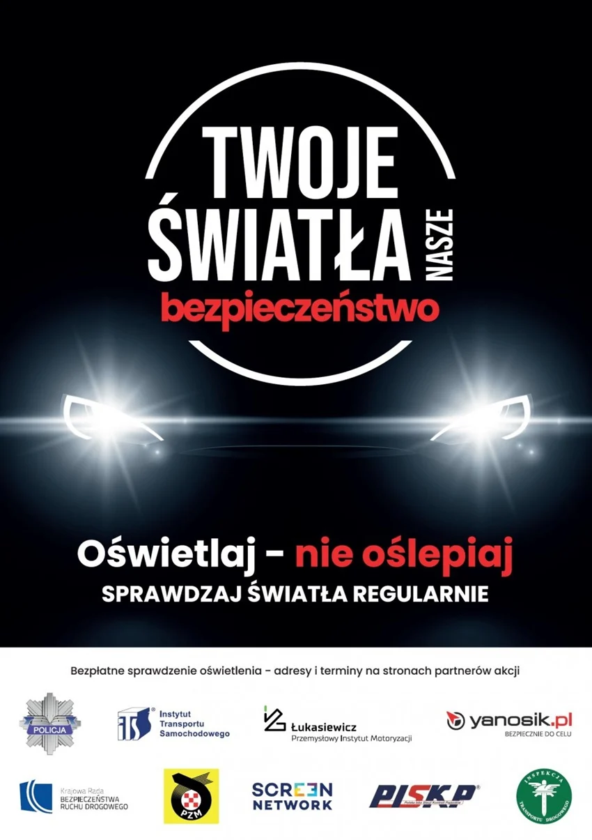 Kierowco – skontroluj bezpłatnie światła w swoim samochodzie!