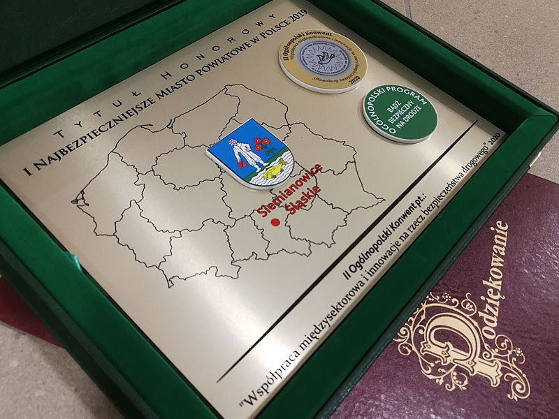Tytuł I Najbezpieczniejszego Miasta Powiatowego w Polsce dla Siemianowic Śląskich