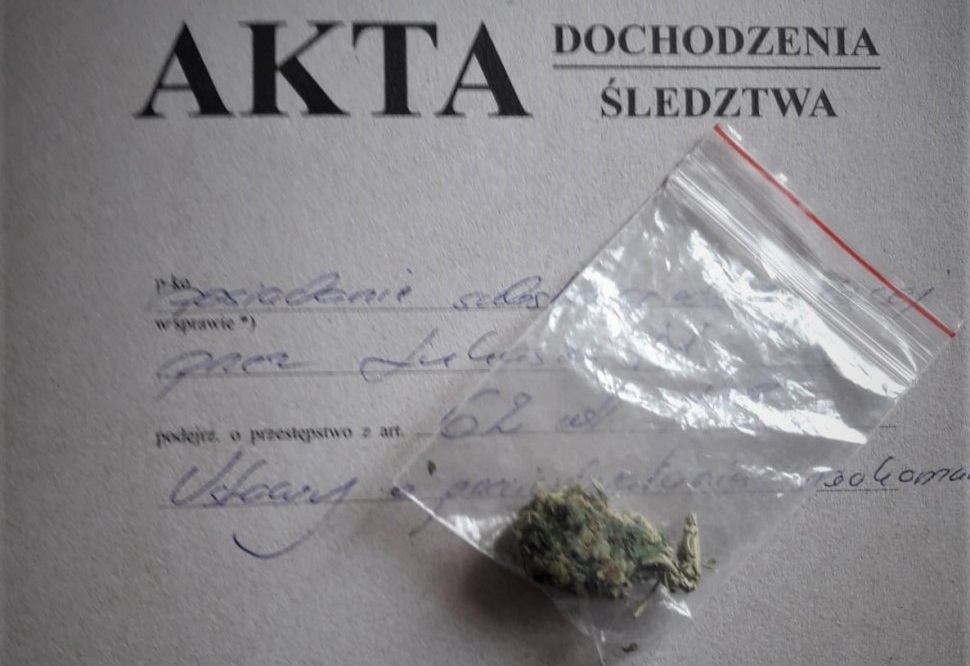 Wpadł z marihuaną podczas drogowej kontroli