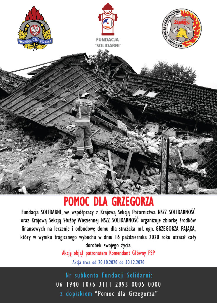 Pomoc dla strażaka. Państwowa Straż Pożarna prosi o wsparcie