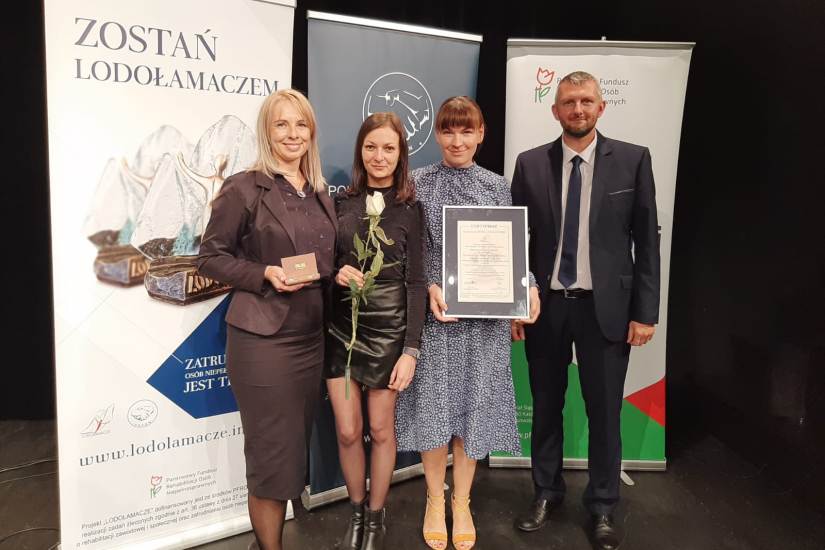 Zakład Aktywności Zawodowej Wspólna Pasja zdobywcą nagrody w konkursie Lodołamacze