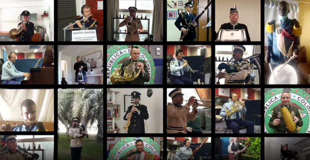 Policyjni muzycy w hołdzie walczącym z pandemią