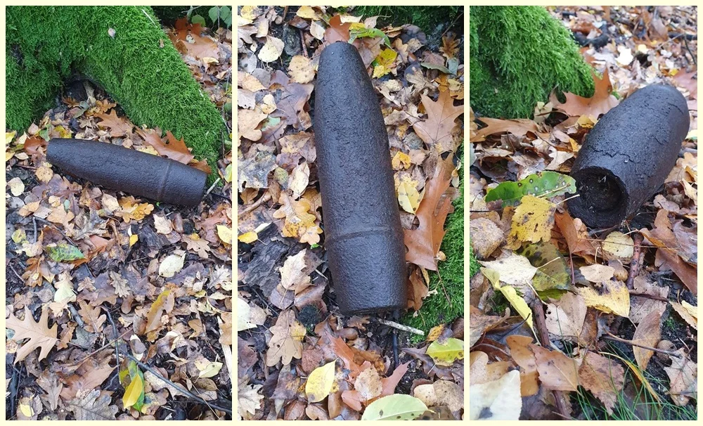 Ruda Śląska: W halembskim lesie odkryto pocisk artyleryjski z okresu II wojny światowej