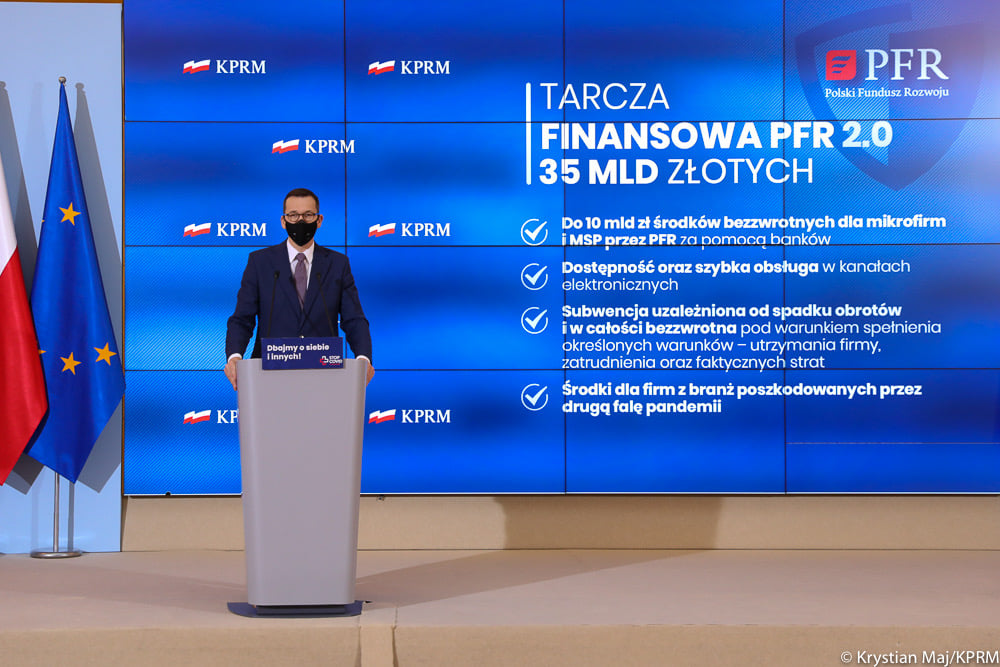 Premier: do 40 mld zł dla przedsiębiorców i kultury w Tarczy 2.0