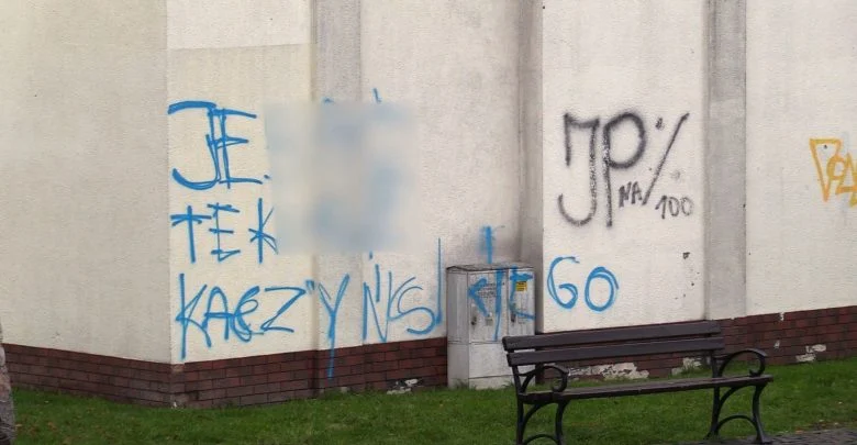 Okolica Katedry Chrystusa Króla - Elewacje i ściany zdemolowane po strajku kobiet