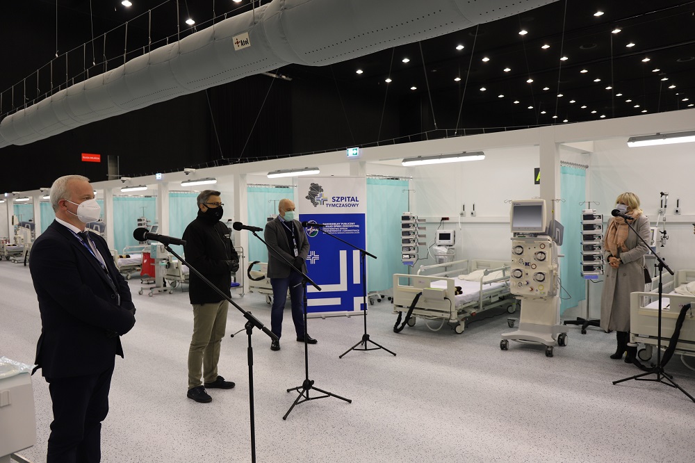 Szpital tymczasowy w Katowicach gotowy na przyjęcie pacjentów