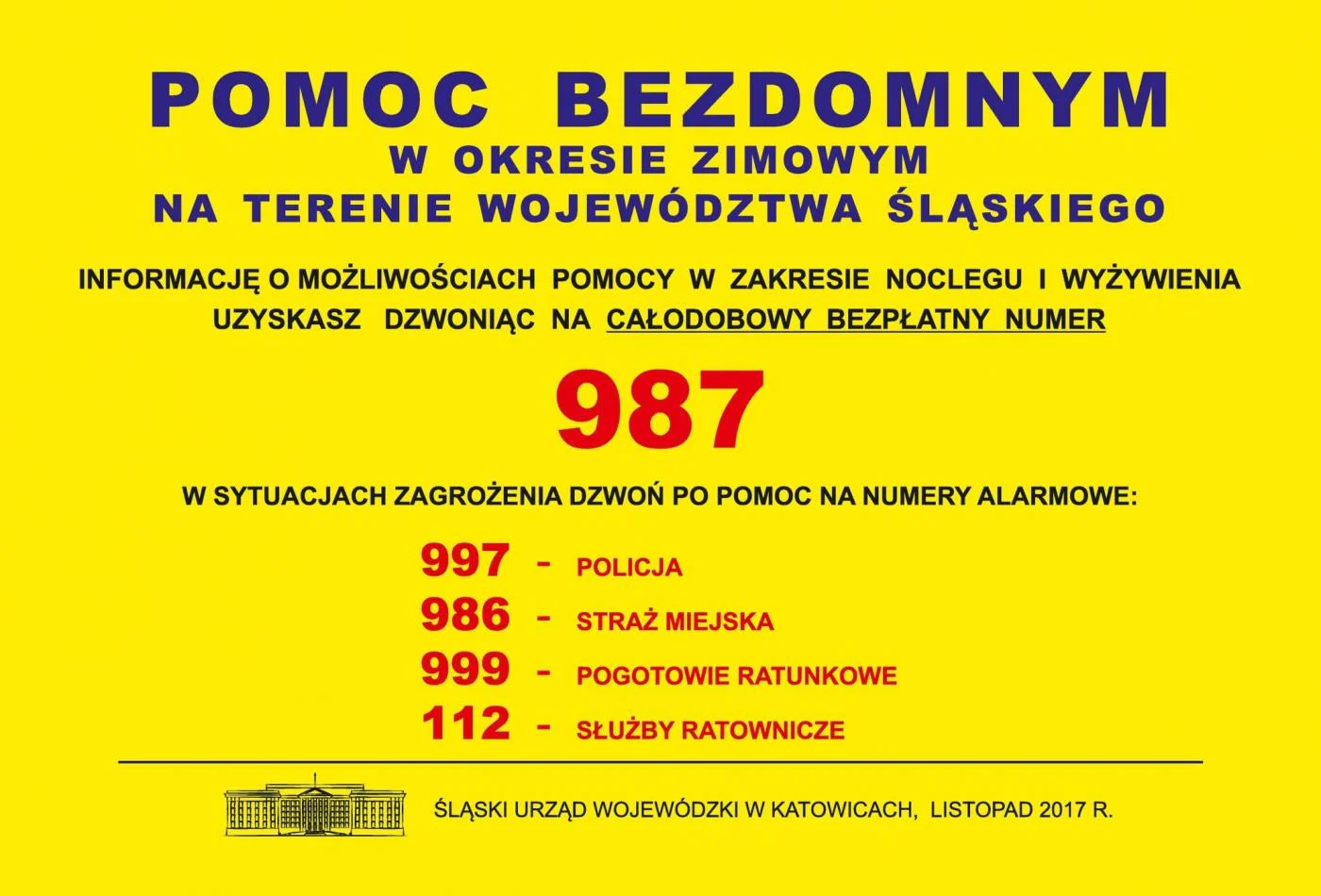 987 - bezpłatna infolinia dla bezdomnych