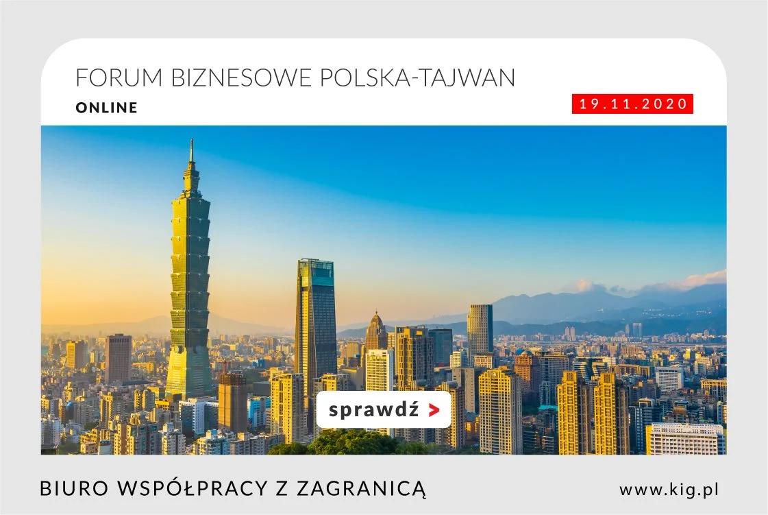 Zapraszamy na 16 edycję biznesowego forum Polska-Tajwan