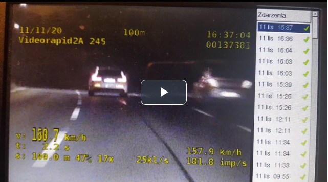 29-latek pędził 160 km/h. Zatrzymali go policjanci z zabrzańskiej grupy SPEED