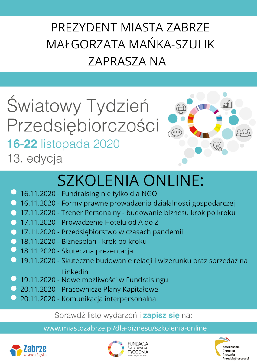 Weź udział w XIII Światowym Tygodniu Przedsiębiorczości!