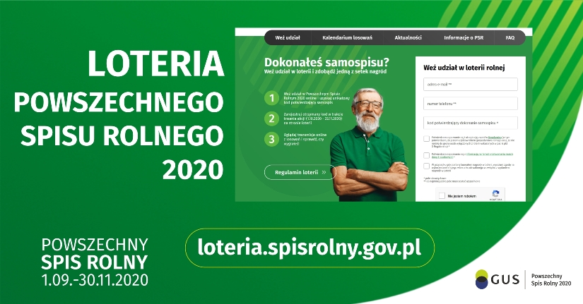 Loteria Powszechnego Spisu Rolnego 2020