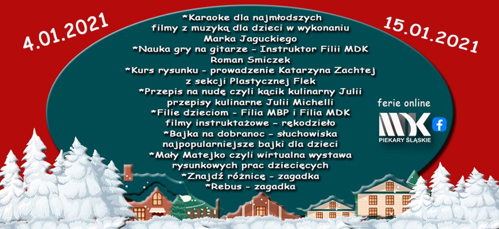 Miejski Dom Kultury ma propozycje na ferie zimowe