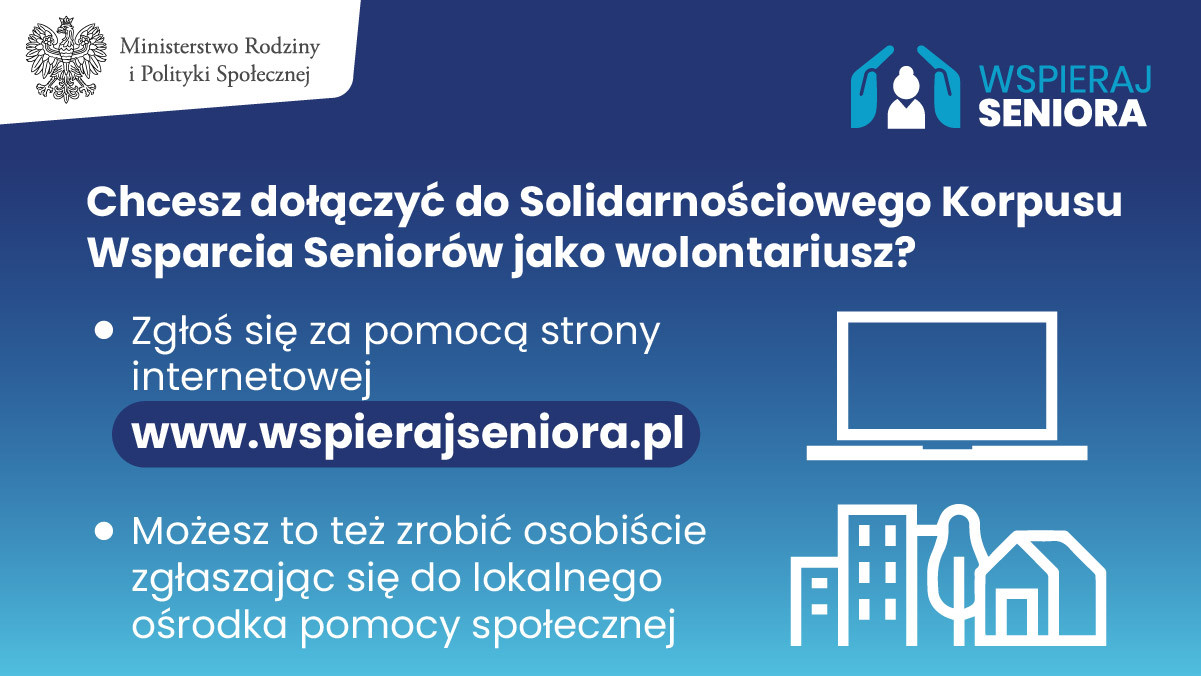 Solidarnościowy Korpus Wsparcia Seniorów - wolontariat ozdrowieńców