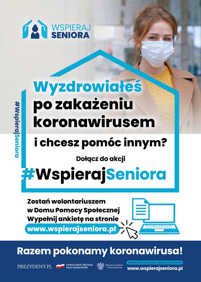 Solidarnościowy Korpus Wsparcia Seniorów - wolontariat ozdrowieńców