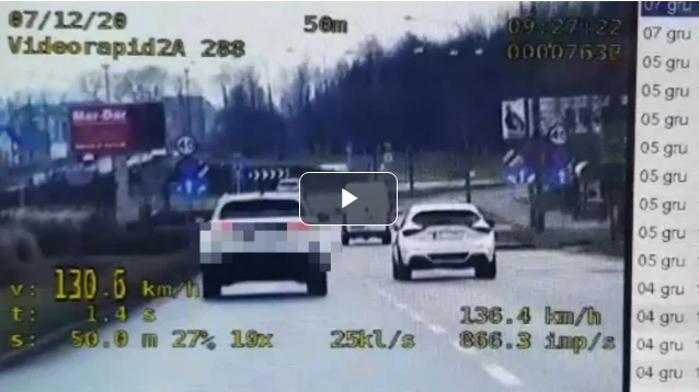 Pędził w terenie zabudowanym z prędkością 130 km/h. Zatrzymali go policjanci z grupy SPEED