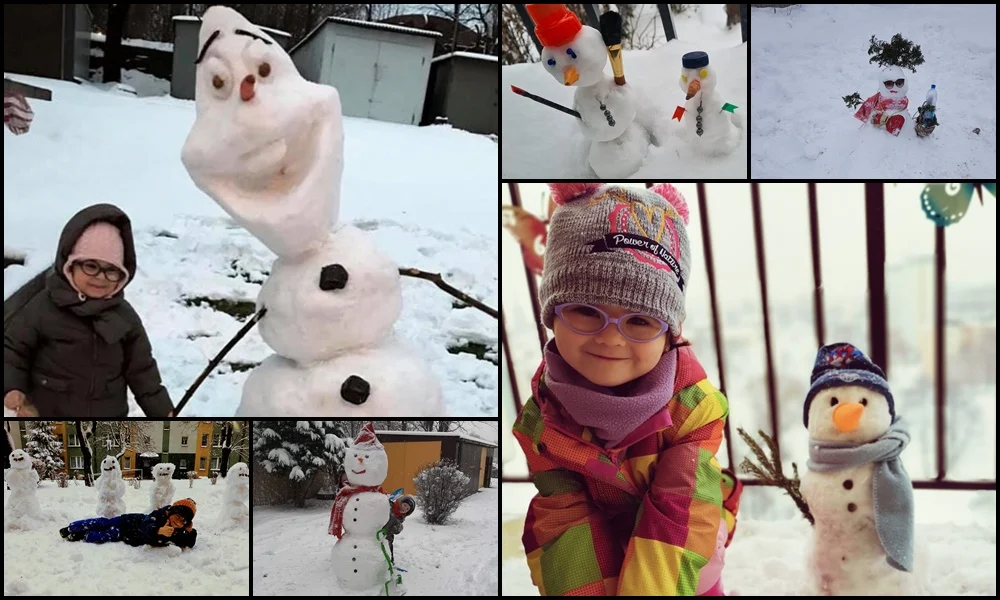 Śnieg zadomowił się u nas chyba na dobre. Skoro jest śnieg, muszą być też bałwanki!