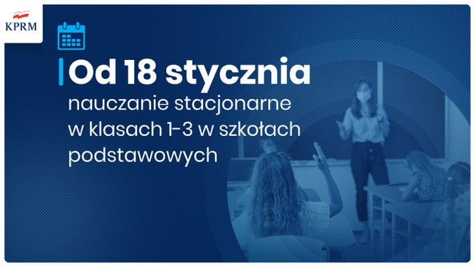 Dzieci klas I-III wracają do szkół, reszta obostrzeń przedłużona do 31 stycznia
