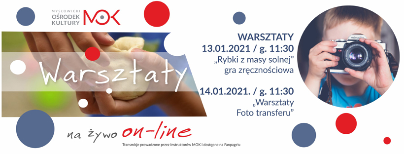 Mysłowicki Ośrodek Kultury zaprasza na warsztaty on-line