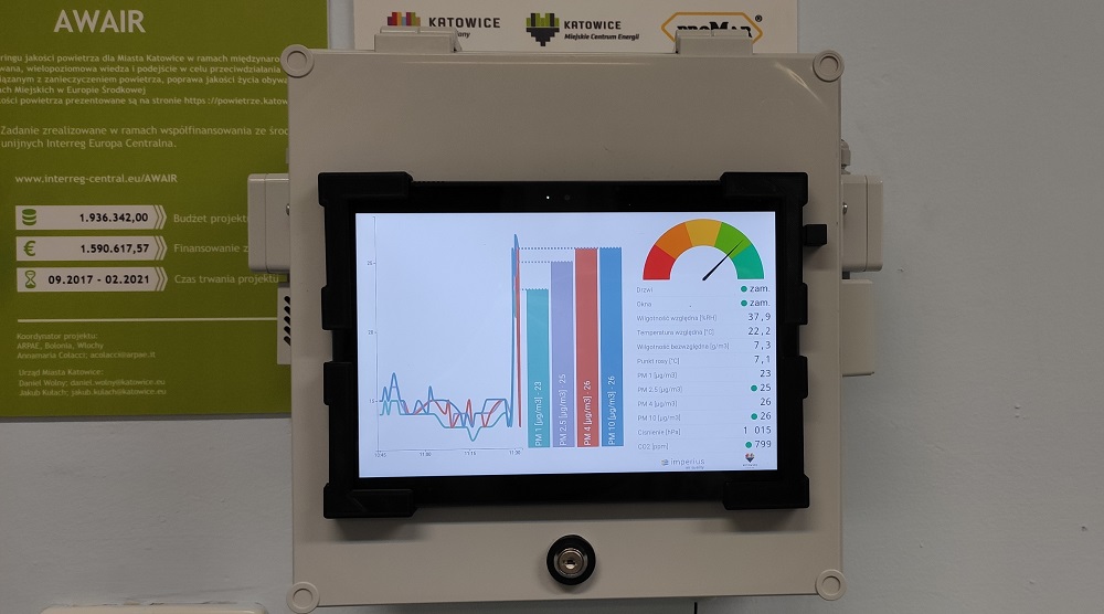 W Katowicach zamontowano czujniki monitorujące jakość powietrza wewnętrznego!