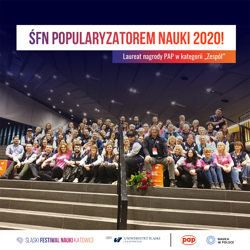 Śląski Festiwal Nauki KATOWICE "Popularyzatorem Nauki 2020"!