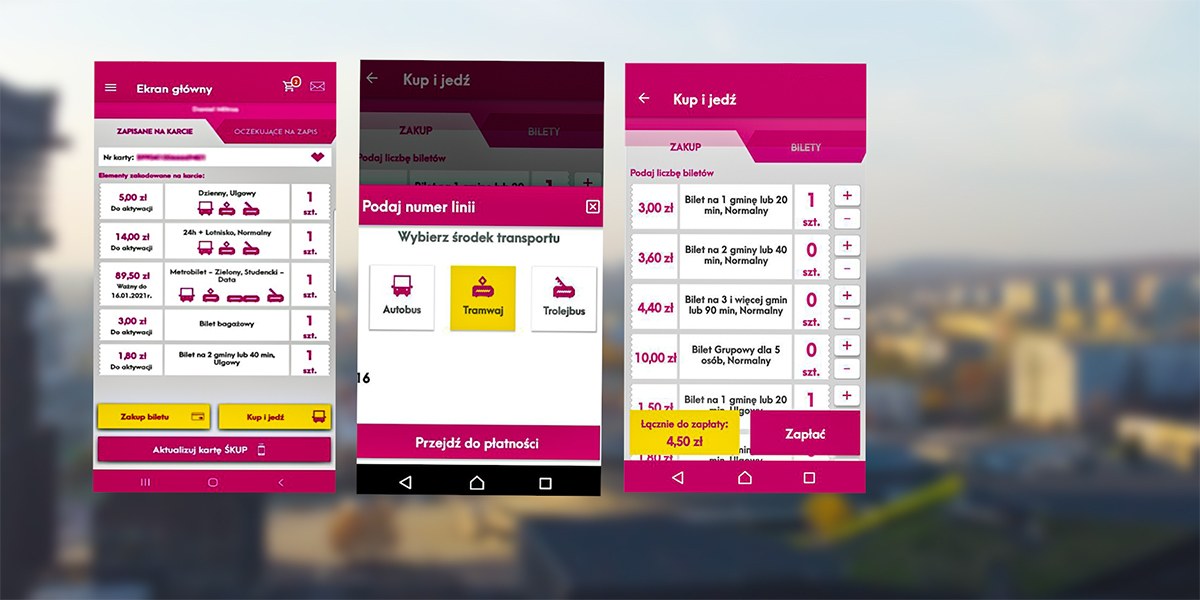 Usprawnienie dla użytkowników ŚKUP. Bilety miesięczne w aplikacji