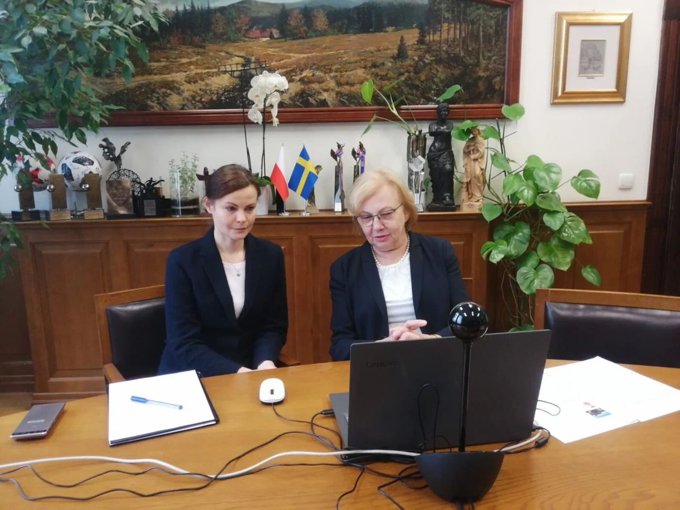Wideokonferencja Prezydent Zabrza Małgorzaty Mańki-Szulik z burmistrzem Lund
