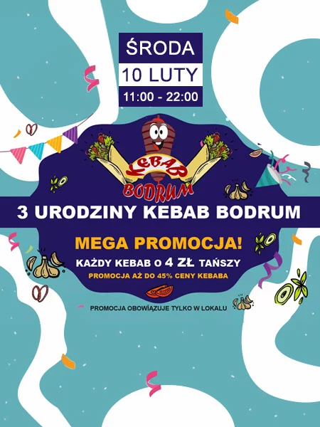 Kebab Bodrum w Rudzie Śląskiej świętuje swoje 3. urodziny!