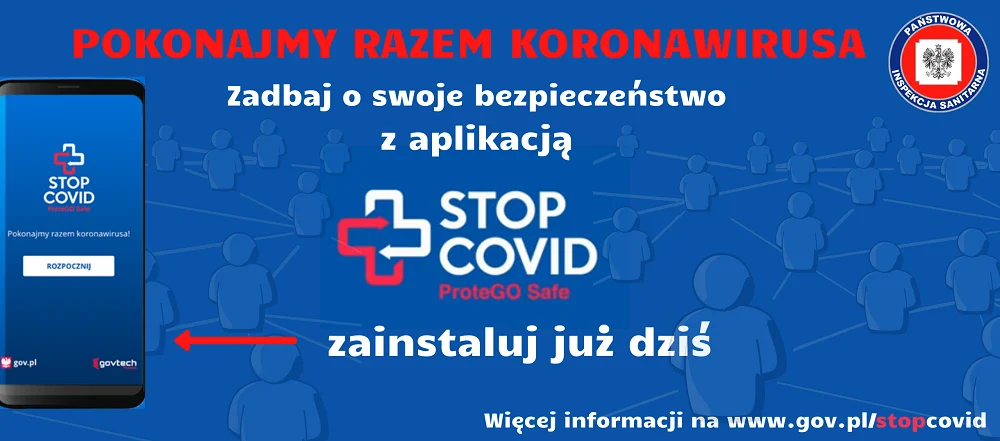 Pokonajmy razem koronawirusa! Ściągnij, uruchom – dbaj o siebie i innych!